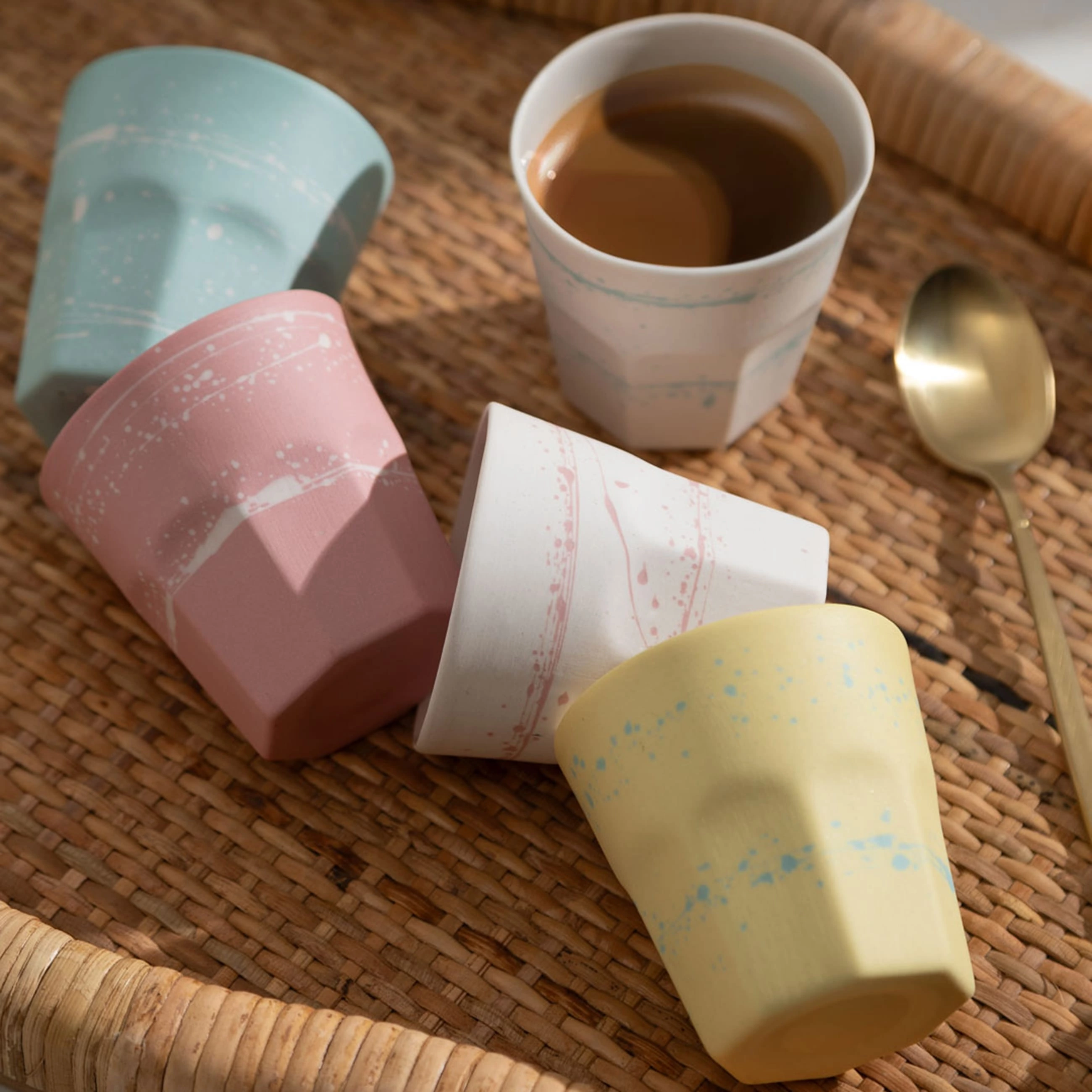 HANDMADE BEYAZ ESPRESSO FİNCANI -110 ML