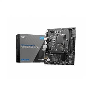MSI PRO H610M-E DDR4 Intel H610 Soket 1700 3200MHz(OC) M.2 Anakart