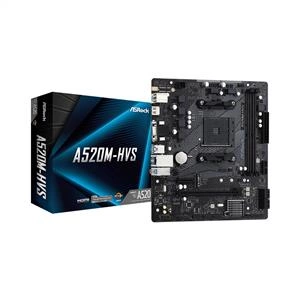 ASROCK A520M HVS AMD A520M Soket AM4 DDR4 4600MHz (OC) M.2 mATX Anakart