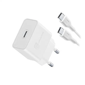 CELLULARLINE SUPER FAST CHARGE PD 25W ŞARJ ALETİ ( ADAPTÖR+ KABLO ) - BEYAZ