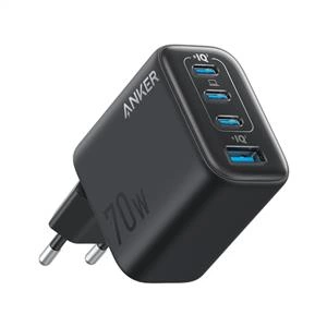 ANKER Zolo Şarj Aleti (70W, 4-port, PD 3.0) - Siyah