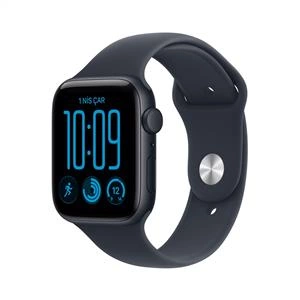 Apple Watch SE 3 GPS 44mm Midnight Aluminum Case with Navy Blue Sport Band - M/L