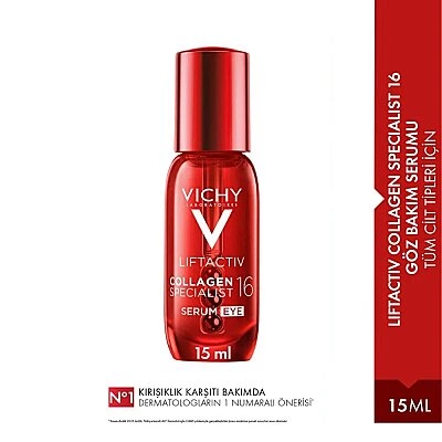 Vichy Liftactiv Collagen Specialist 16 Tüm Cilt Tipleri İçin Göz Çevresi Serumu 15 ml