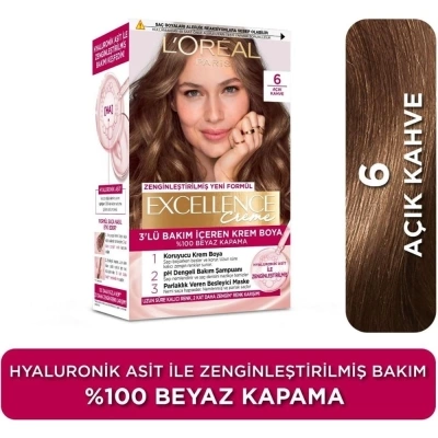 Loreal Paris Excellence Creme Saç Boyası 6 Açık Kahve