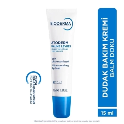 Bioderma Atoderm Lip Balm Nemlendirici Dudak Kremi 15 ml