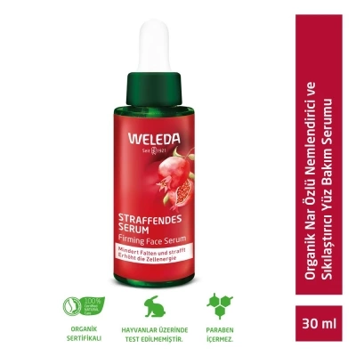 Weleda Pomegranate &amp; Maca Peptides Nar Özlü Nemlendirici ve Sıkılaştırıcı Yüz Bakım Serumu 30ml