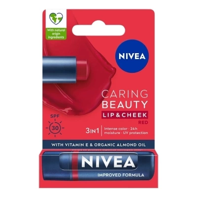 Nivea Kırmızı Renkli Dudak Bakım Kremi SPF30 4.8gr