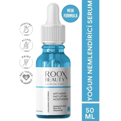 Roox Beauty Yaşlanma Karşıtı &amp; Yoğun Nemlendirici Hyaluronik Asit Serum 50ml