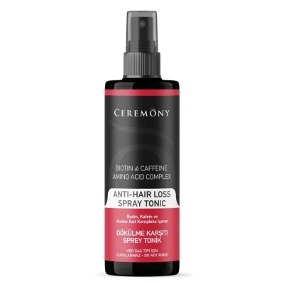 Ceremony Biotin &amp; Kafein &amp; Amino Kompleks içeren Dökülme Karşıtı Saç Sprey Toniği 250ml