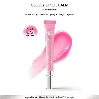 Aurelia Geneve Glossy Lip Oil Soft Pembe Dudak Balmı 12 ml