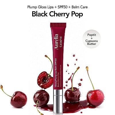 Aurelia Geneve Glossy Plump SPF50 Dudak Balmı Black Cherry Pop 12ml