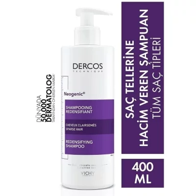 Vichy Dercos Neogenic Seyrek Saçlar için Saç Bakım Şampuanı 400ml